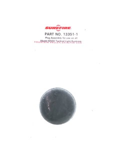 Surefire Plug Assembly Lights & Lasers
