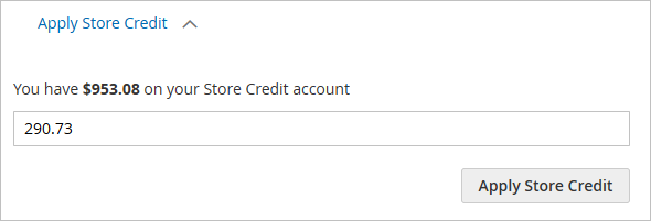 Store credit available