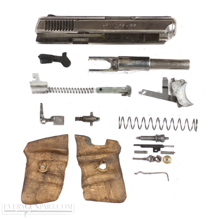 Jennings J22 Semiauto Handgun Parts Kit Order parts and parts kits